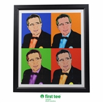 Four Color "Andy Warhol" Art Display Print of Gary Player by allPopart - Framed
