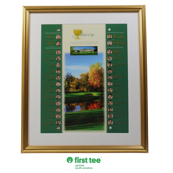 2007 The Presidents Cup at The Royal Montreal GC Poster w/Facsimile Signatures - Framed