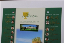 2007 The President's Cup at The Royal Montreal GC Poster w/Facsimile Signatures - Framed
