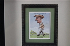 W.A. & A.C. Churchman Fred Robson Prominent Golfers Golf Card #7 - Framed
