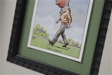 W.A. & A.C. Churchman Fred Robson Prominent Golfers Golf Card #7 - Framed