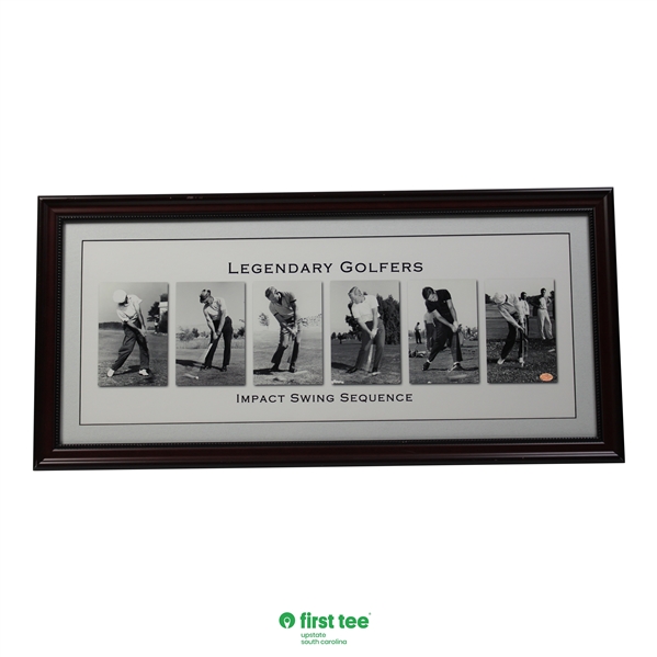 Legendary Golfers Hogan/Snead/Arnie/Jack/Player/Nelson Impact Swing Sequence Display - Framed