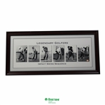 Legendary Golfers Hogan/Snead/Arnie/Jack/Player/Nelson Impact Swing Sequence Display - Framed