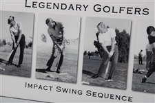Legendary Golfers Hogan/Snead/Arnie/Jack/Player/Nelson 'Impact Swing Sequence' Display - Framed
