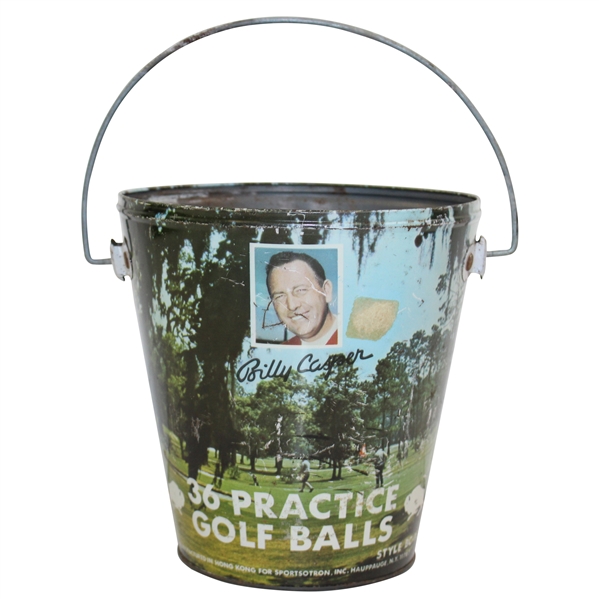 Circa 1968 Billy Casper 36 Practice Balls Bucket (And Balls)