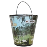Circa 1968 Billy Casper 36 Practice Balls Bucket (And Balls)
