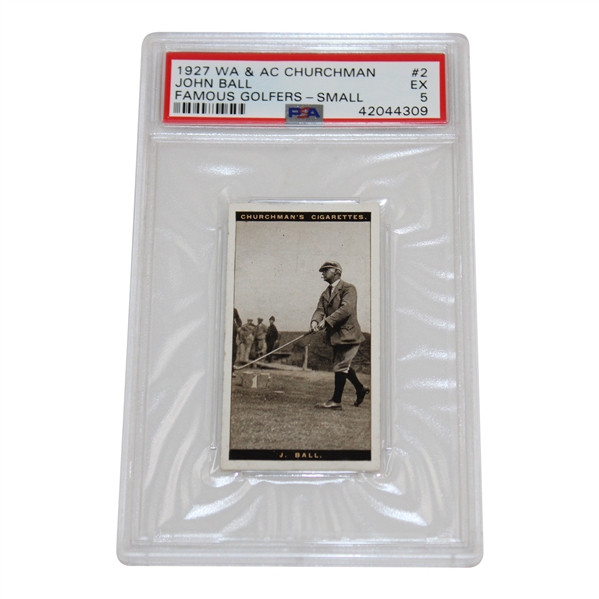 John Ball 1927 Wa & Ac Churchman Famous Golfers Card #2 PSA 5 #42044309