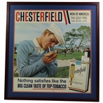 c.1958 Chesterfield Cigarettes Golf Print Ad Featuring 1957 Us Open Champion Dick Mayer - Framed