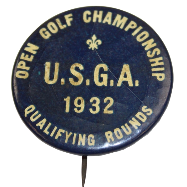 1932 US Open Championship Qualifying Rounds Contestant Badge - Fresh Meadow - Sarazen