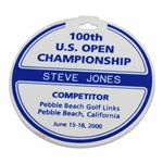 Steve Jones 2000 US Open at Pebble Beach U.S.G.A. Issued Contestant Bag Tag