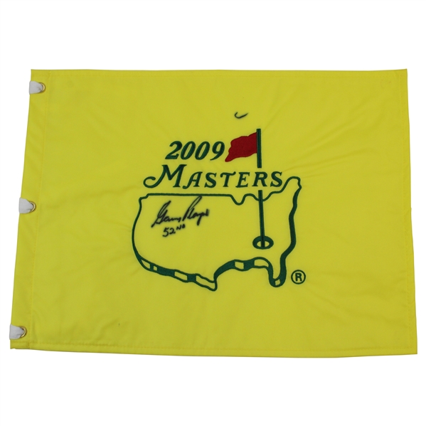Gary Player Signed 2009 Masters Embroidered Flag with 52nd JSA ALOA