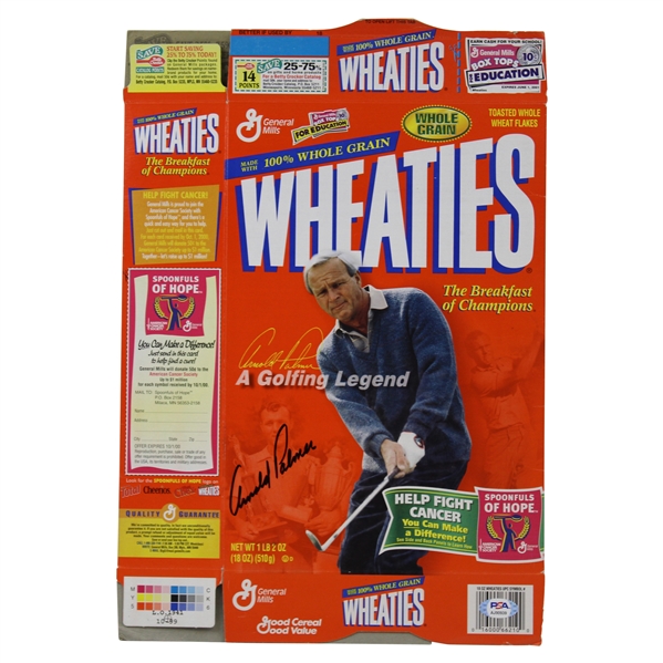 Arnold Palmer Signed Wheaties Box-Flat PSA #AJ90939