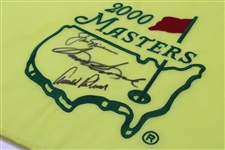 Palmer, Snead & Nicklaus Signed 2000 Masters Embroidered Flag JSA ALOA