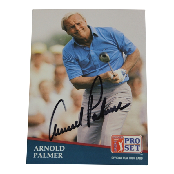 Arnold Palmer Signed 1991 Senior PGA Tour Pro Set Golf Card JSA ALOA