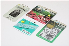 1997, 2001, 2002 & 2005 Masters Tournament SERIES Badges -Tiger Woods Winner