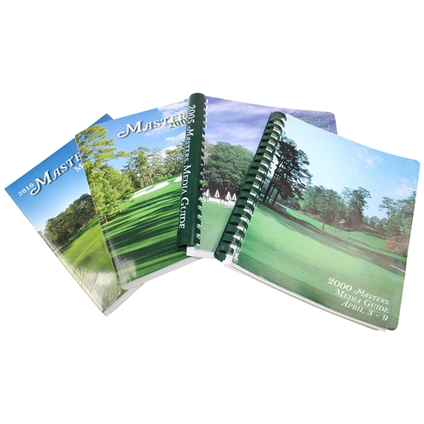 Four (4) Masters Tournament Official Media Guide - 2000, 2005, 2009 & 2010