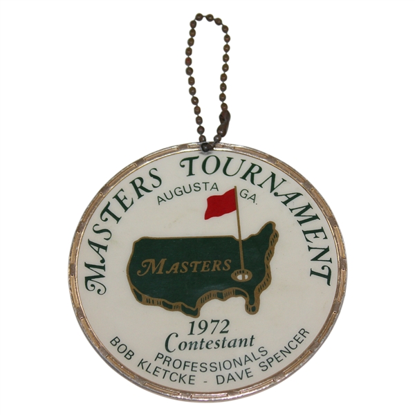 Lanny Wadkins 1972 The Masters Tournament Metal Bag Tag