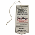 Billy Casper Signed 1964 Colonial National Invitation Sunday Golf Tournament Ticket JSA ALOA