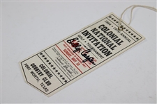 Billy Casper Signed 1964 Colonial National Invitation Sunday Golf Tournament Ticket JSA ALOA