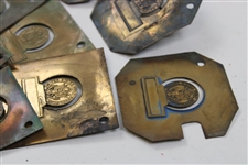 Thirteen (13) USGA Contestants Badge Metal Printing Plates