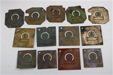 Thirteen (13) USGA Contestants Badge Metal Printing Plates