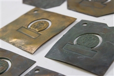 Thirteen (13) USGA Contestants Badge Metal Printing Plates