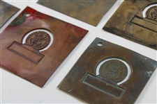 Thirteen (13) USGA Contestants Badge Metal Printing Plates