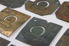 Thirteen (13) USGA Contestants Badge Metal Printing Plates