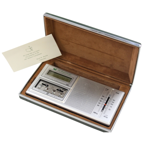 1981 Masters Tournament Gift Quartz Clock Radio with Card
