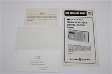 1981 Masters Tournament Gift Quartz Clock Radio with Card