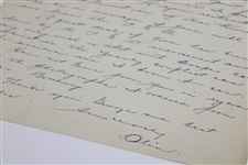 Olin Dutra Signed 1935 Handwritten Letter to George Jacobus on Personal Letterhead 10/28 JSA ALOA