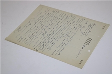Olin Dutra Signed 1935 Handwritten Letter to George Jacobus on Personal Letterhead 10/28 JSA ALOA