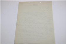 Olin Dutra Signed 1935 Handwritten Letter to George Jacobus on Personal Letterhead 10/28 JSA ALOA