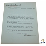 O.B. Keeler Signed 1935 Typed Letter to George on Atlanta Journal Letterhead 9/30 JSA ALOA