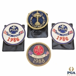 Four (4) PGA Cup Crests - 1986 (x2), 1988 & Undated