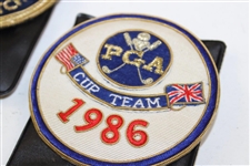 Four (4) PGA Cup Crests - 1986 (x2), 1988 & Undated
