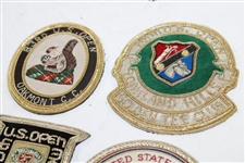 Ten (10) US Open Tournament Crests - 1975-1979, 1983, 1985 & 1993-1995
