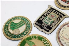 Ten (10) US Open Tournament Crests - 1975-1979, 1983, 1985 & 1993-1995