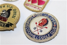 Ten (10) US Open Tournament Crests - 1975-1979, 1983, 1985 & 1993-1995