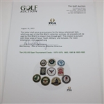 Ten (10) US Open Tournament Crests - 1975-1979, 1983, 1985 & 1993-1995