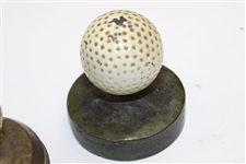 Three (3) Vintage Golf Ball Paperweights - Mesh Pattern & Dimple