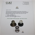 Three (3) Vintage Golf Ball Paperweights - Mesh Pattern & Dimple