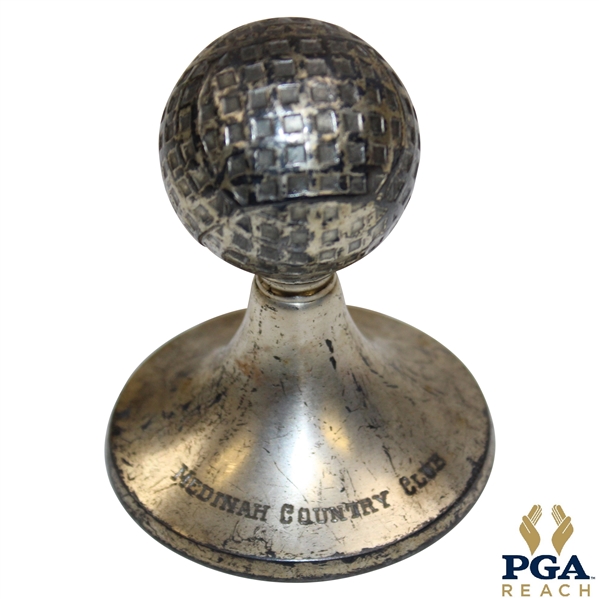 Medinah Country Club Sterling Silver Golf Ball on Stand