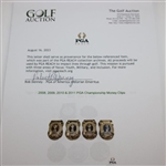 2008, 2009, 2010 & 2011 PGA Championship Money Clips