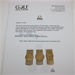 1984, 1985 & 1986 PGA Championship Gold Tone Money Clips