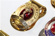 Eight (8) Ryder Cup Money Clips 1987, 1996, 2001, 2004 (x2), 2006 & Undated (x2)