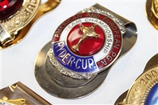 Eight (8) Ryder Cup Money Clips 1987, 1996, 2001, 2004 (x2), 2006 & Undated (x2)
