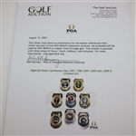 Eight (8) Ryder Cup Money Clips 1987, 1996, 2001, 2004 (x2), 2006 & Undated (x2)