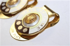 Two (2) 2011 PGA Hall of Fame Commemorative Money Clips - Jim Flick & Errie Ball
