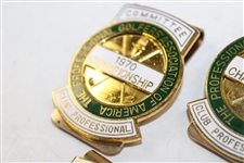 Five (5) PGA Championship Committee Badges - 1969, 1970 (x3) & 1971